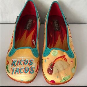 Hot Chocolate Design Women's Ricos Tacos Flats No Flaws